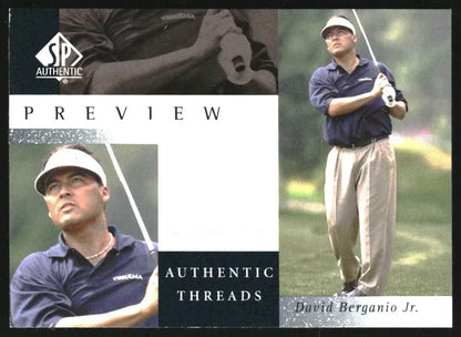 David Berganio Jnr Upper Deck Worn Shirt Golf Tour Rare Limited Threads Card