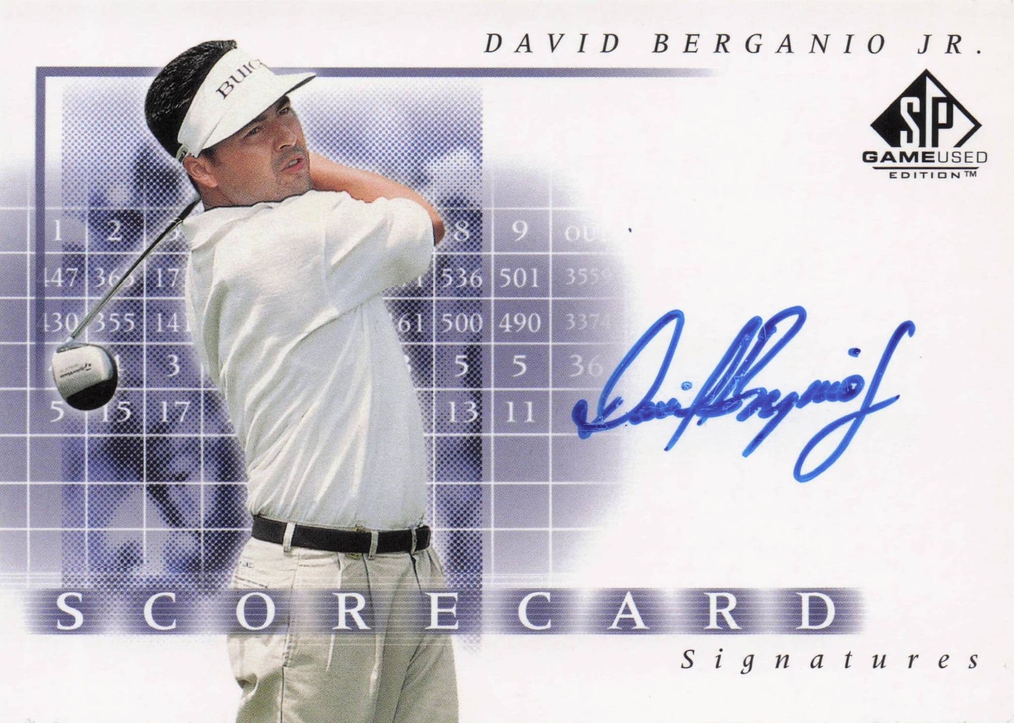 David Berganio Scorecard Signatures Hand Signed 2002 SP Golf Autograph Card