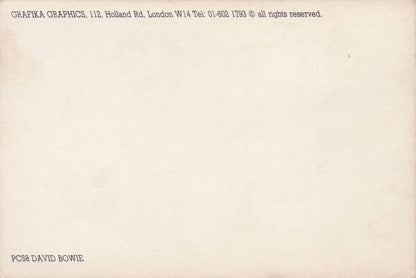 David Bowie Grafika London Vintage Rare Old Photo Postcard