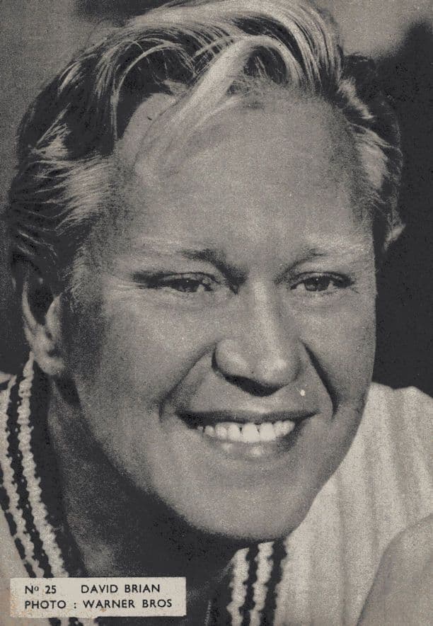 David Brian Belgium 1950s Postcard Size Film Actor Card