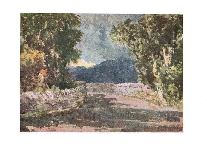 David Cox A Road In Wales Painting Postcard