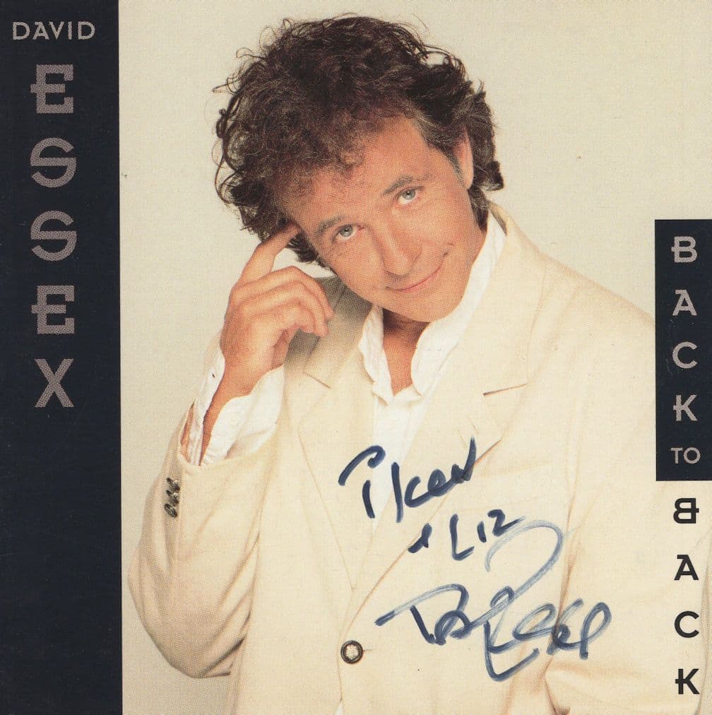 David Essex Back To Back CD Hand Signed Advertising Photo