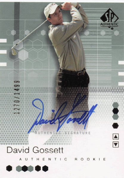 David Gossett First Tee SP 2002 Golf Hand Signed Worn PGA Shirt Card
