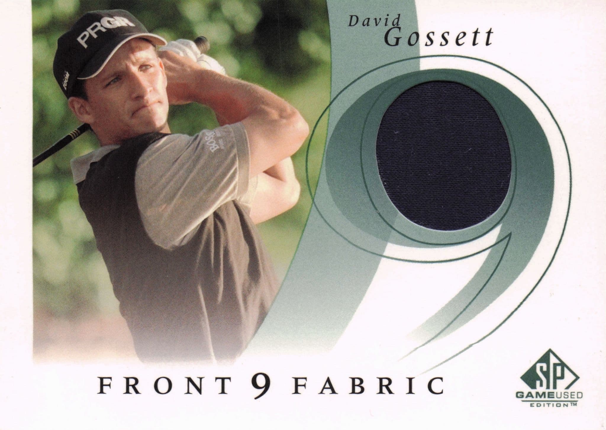 David Gossett Front 9 Fabric 2002 Upper Deck Authentic Shirt Card
