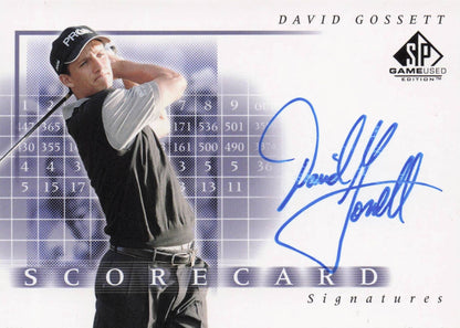 David Gossett Scorecard Signatures Hand Signed 2002 SP Golf Autograph Card