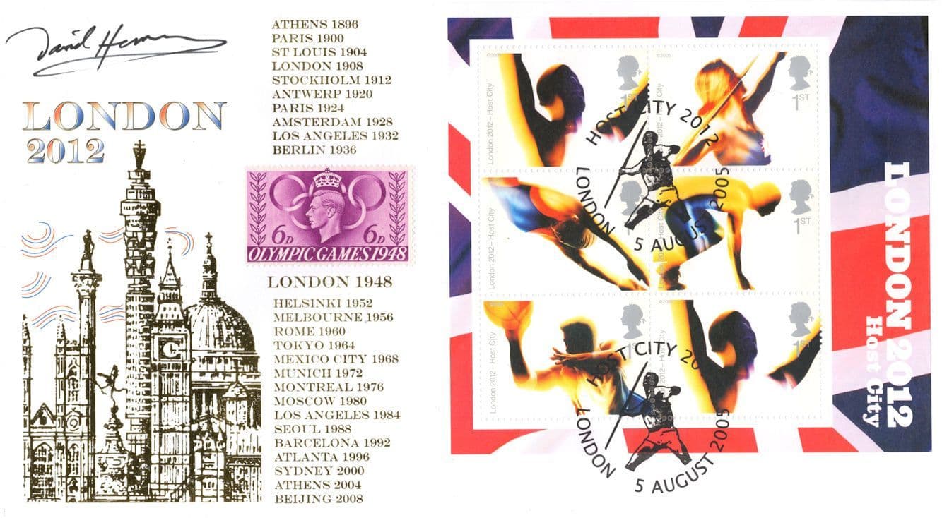 David Hemery London 2012 Olympic Games Hand Signed LTD TO 100 FDC