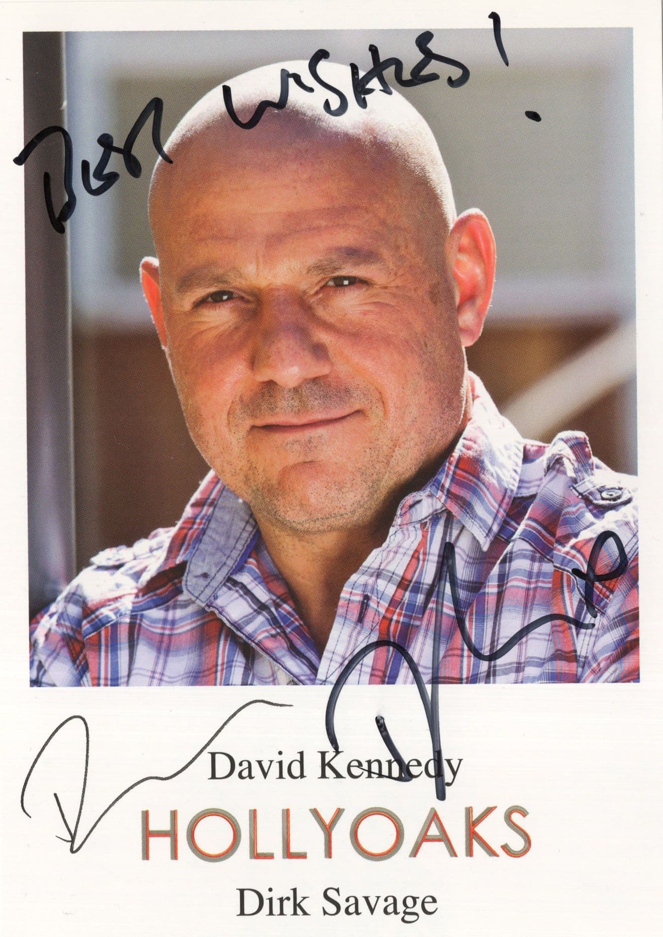 David Kennedy As Dirk Savage DOUBLE Hollyoaks Hand Signed Cast Photo & MORE