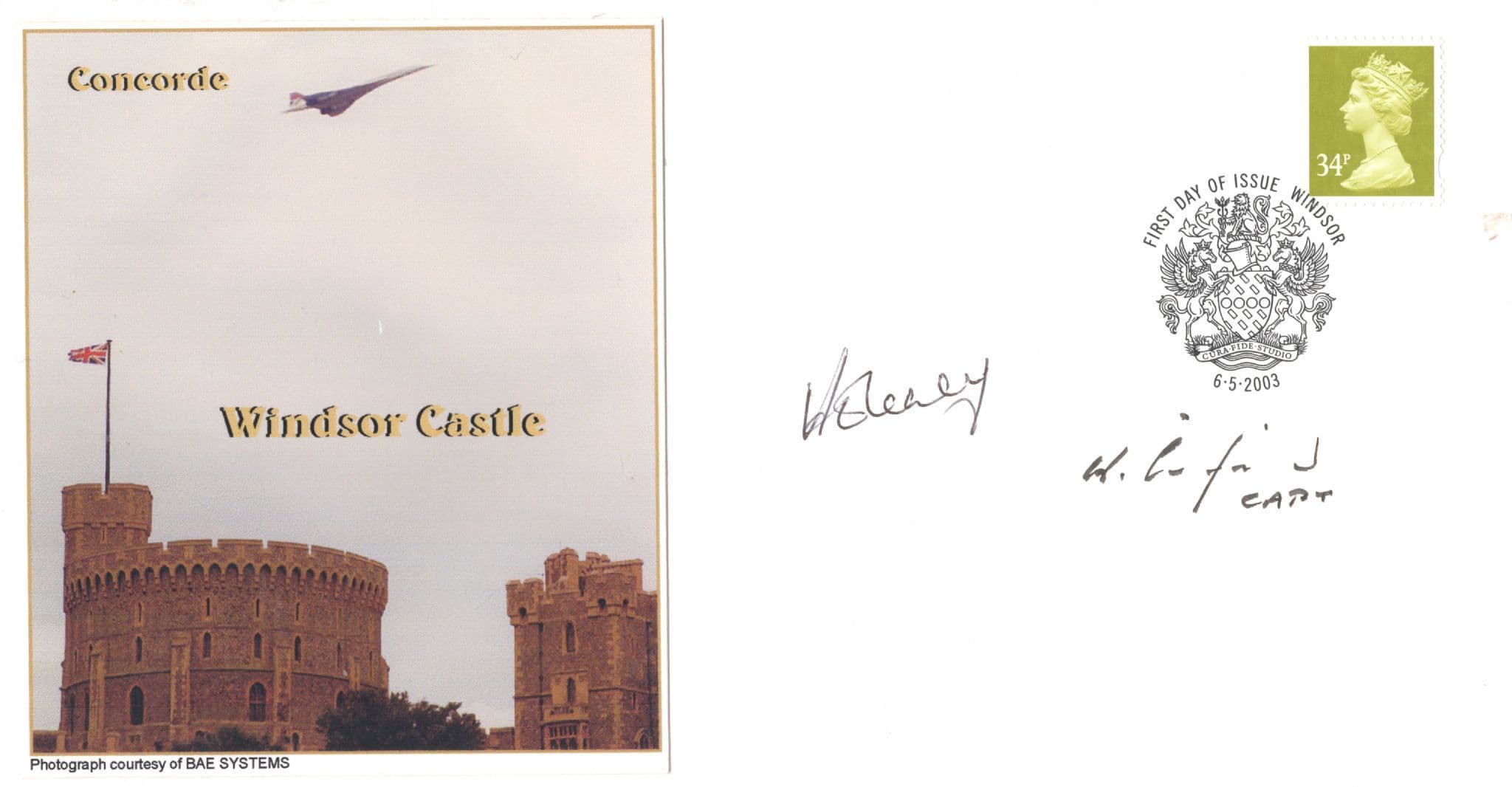 David Leney Harry Linfield Windsor Castle Concorde LTD TO 2 MULTI Hand Signed FDC