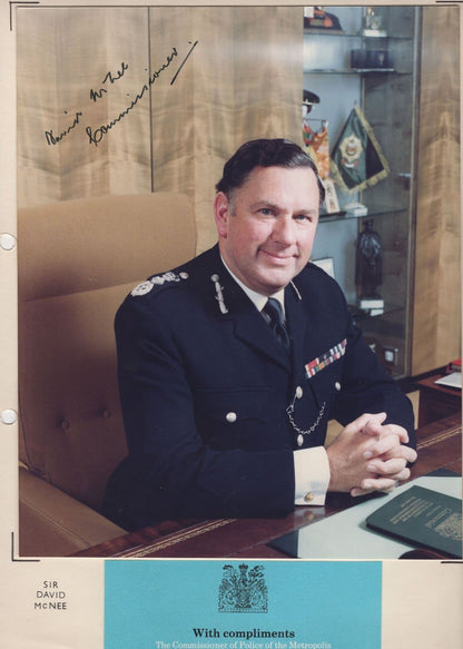 David McNee Brixton Riots Queen Elizabeth Intruder Policeman Giant Hand Signed Photo