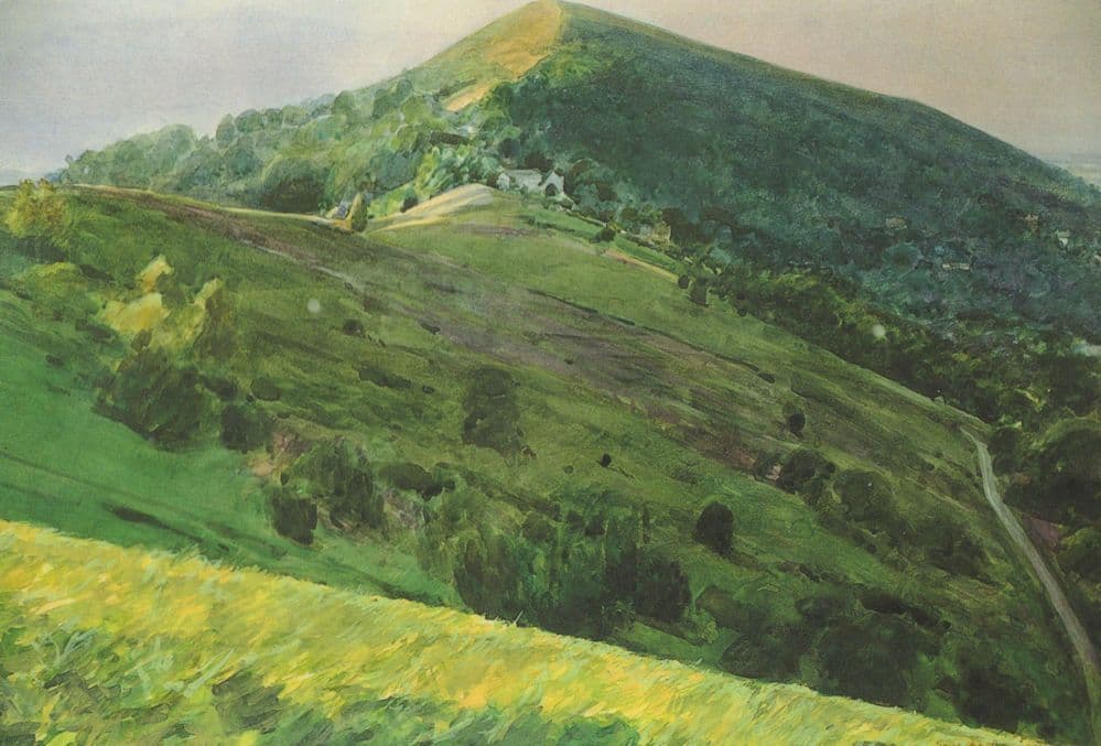 David Prentice Malvern Wyche & Beacon Painting Postcard
