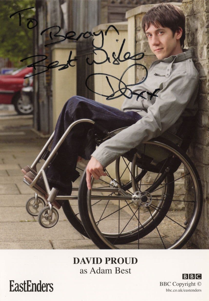 David Proud as Adam Best Eastenders Rare Hand Signed Cast Card Photo