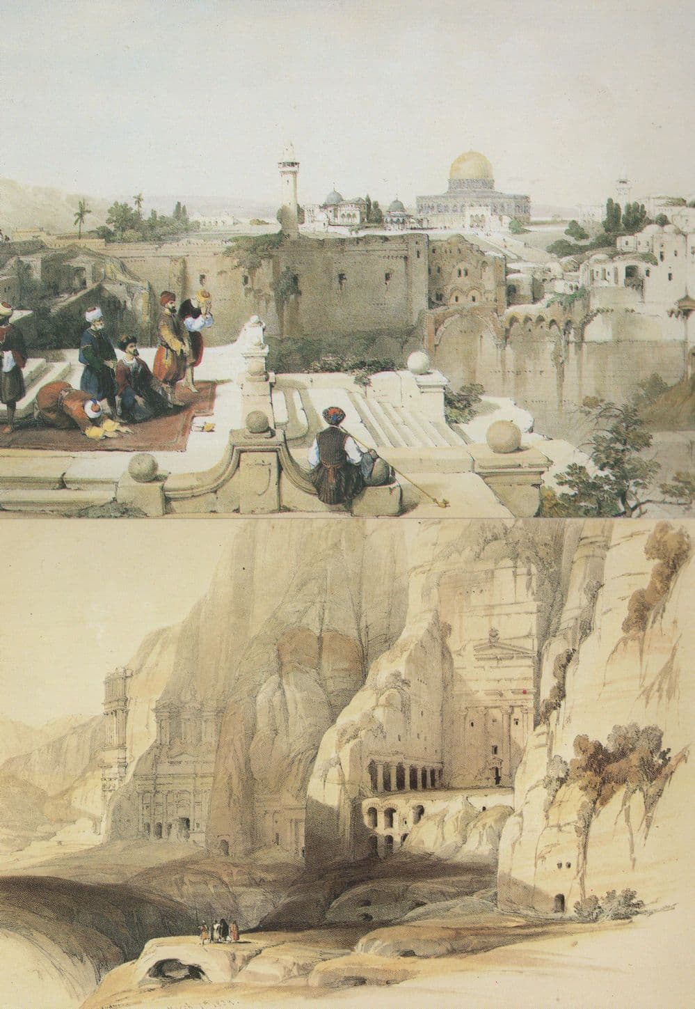 David Roberts The Eastern End Of The Valley 2x Painting Postcard s