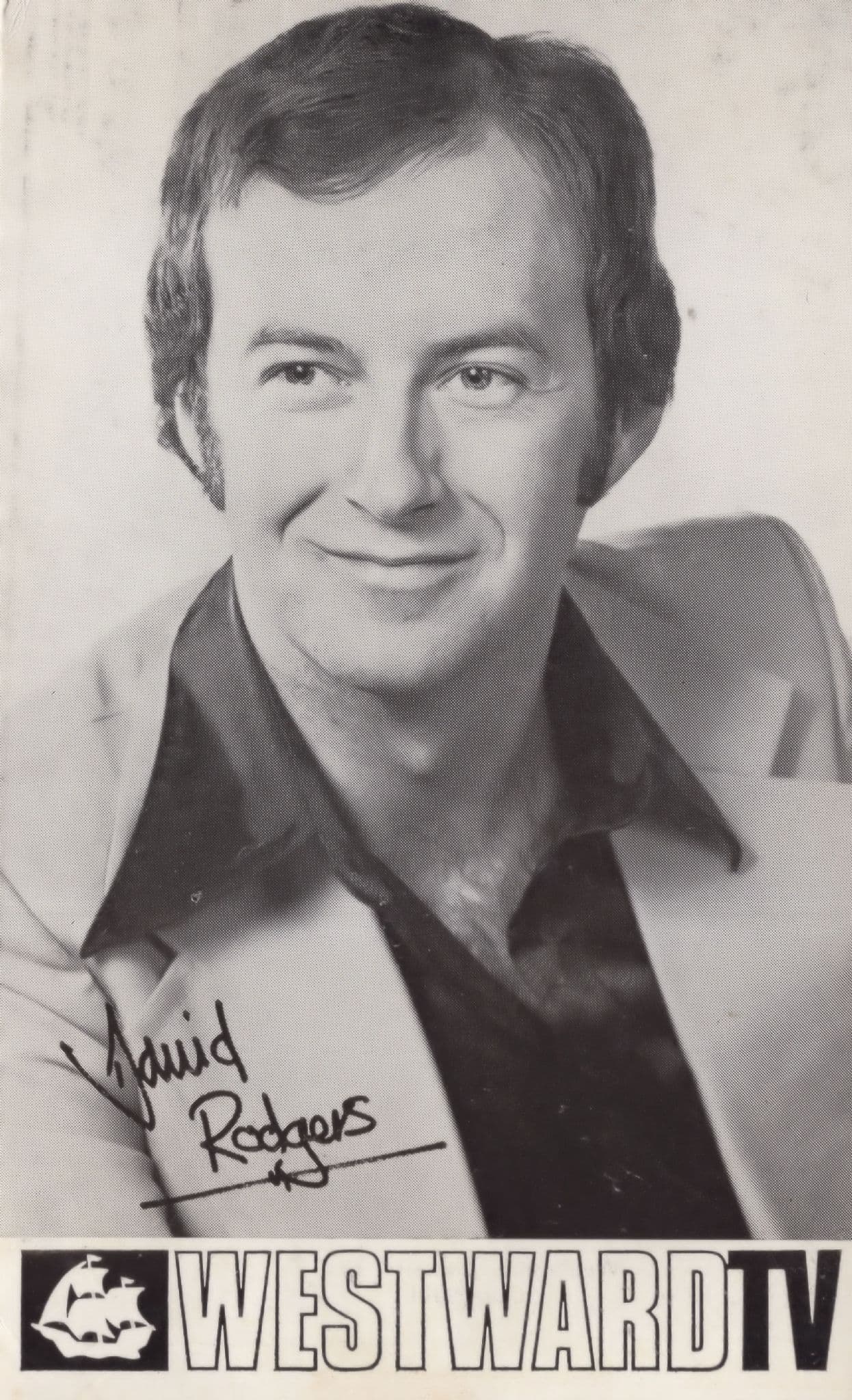 David Rodgers Westward TV Printed Signed Cast Card Photo