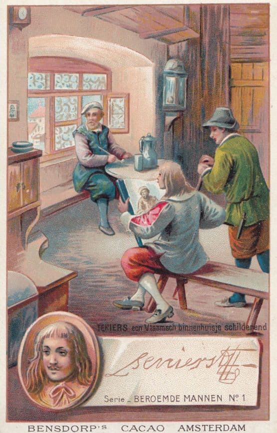 David Teniers Belgium Artist Printed Signed Bendorps Postcard Antique Trade Card