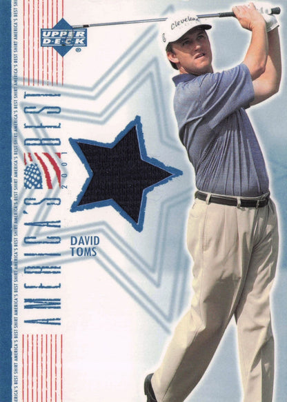 David Toms America's Best 2002 Upper Deck Real Worn Golf Shirt Card