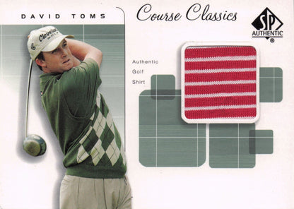 David Toms Course Classics Upper Deck 2002 Real Relic Golf Shirt Card