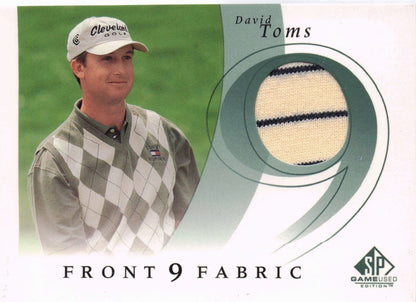 David Toms Front 9 Fabric 2002 Upper Deck Authentic Worn Relic Shirt Card