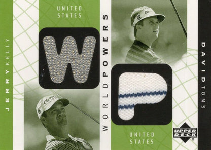 David Toms & Jerry Kelly World Powers Golf Upper Deck Relic Shirt Card