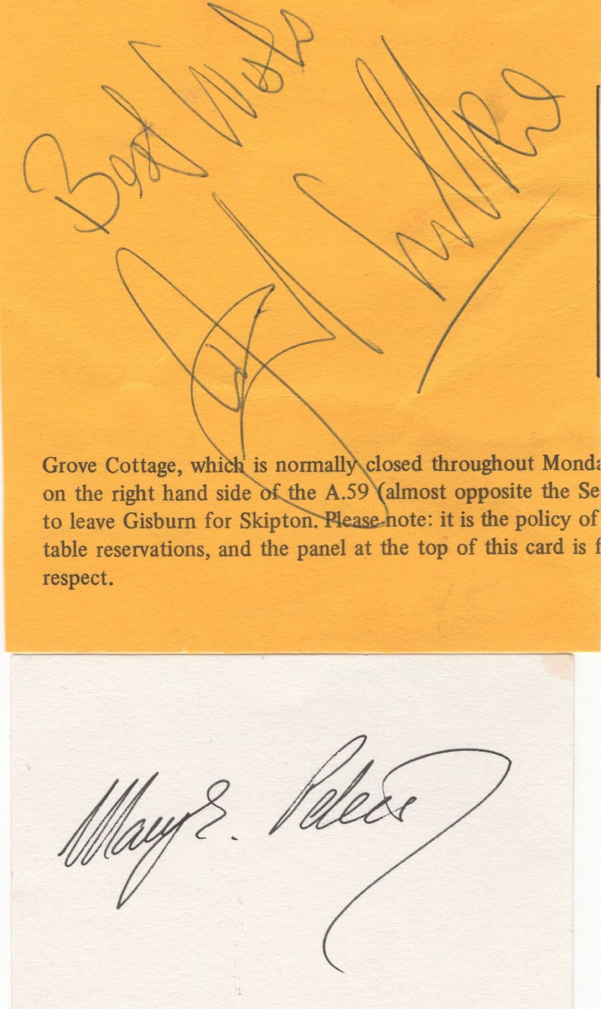 David Wilkie Mary Peters 2x Hand Signed Sports Olympic Card s