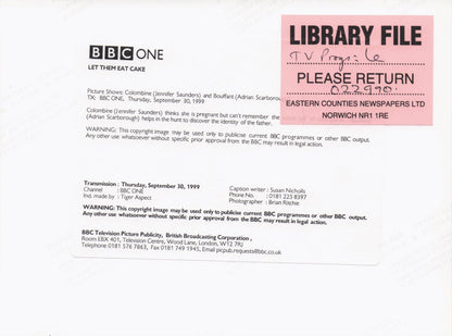 Dawn French Let Them Eat Cake BBC TV Show Press Photo
