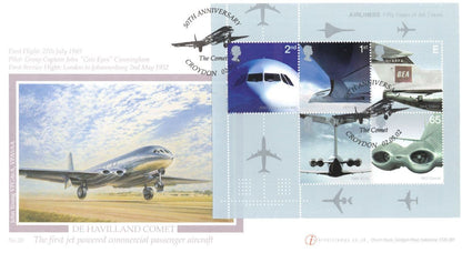 De Havilland Comet Croydon 50th Anniversary LTD TO 100 FDC
