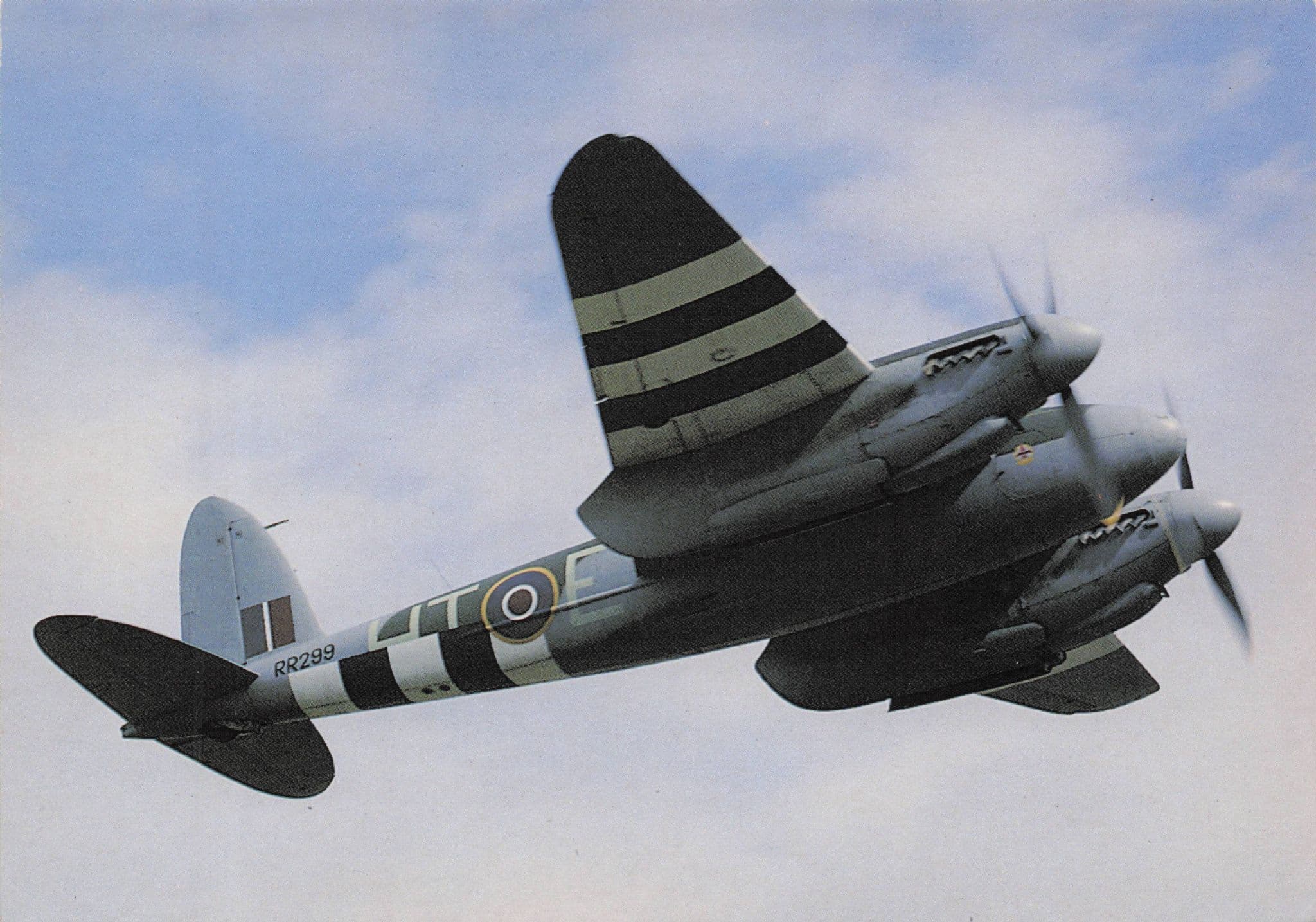 De Havilland Mosquito T3 RR299 Military Plane Photo Postcard