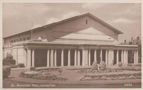 De Montford Hall Leicester Vintage Mint Old Postcard