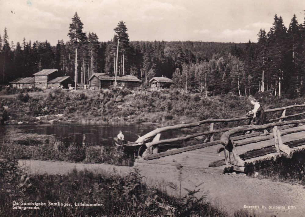 De Sandvigske Samlinger Lillehammer Norway Real Photo Postcard