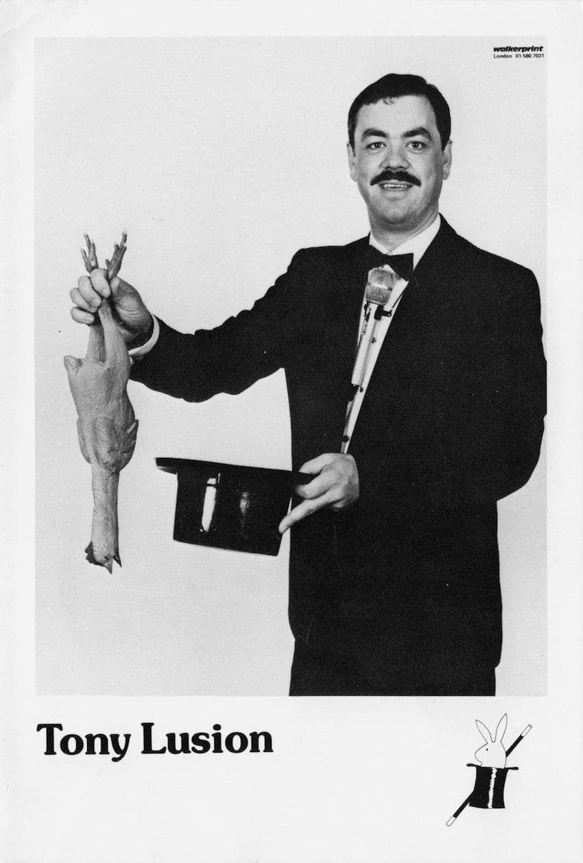 Dead Bird Rabbit Out The Hat Trick Magician Comic Advertising Photo Card