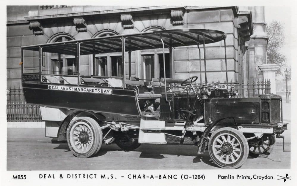 Deal St Margarets Bay Charabanc Classic Car Transport Photo Postcard