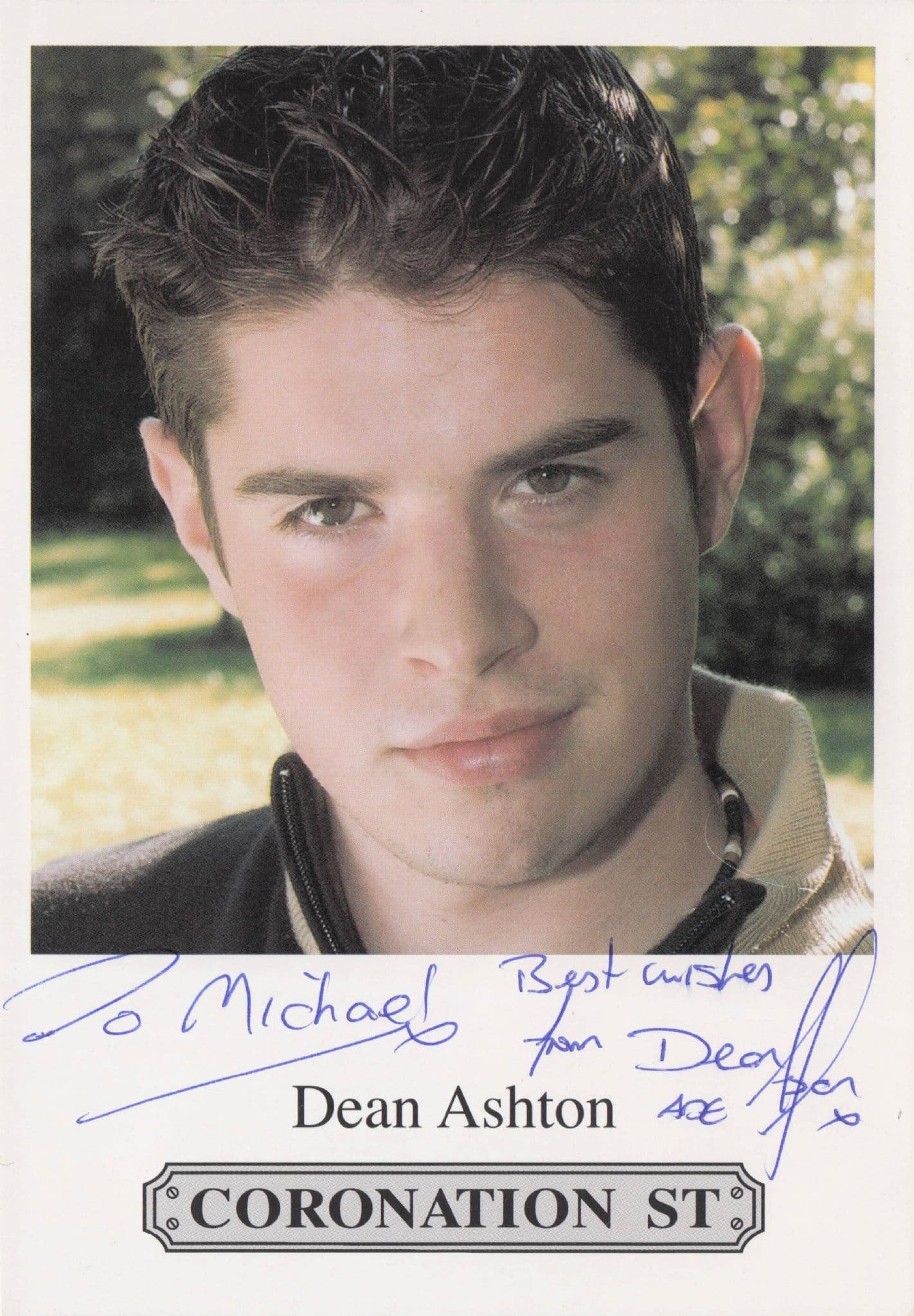 Dean Ashton as Aiden Critchley Coronation Street RARE Hand Signed Photo