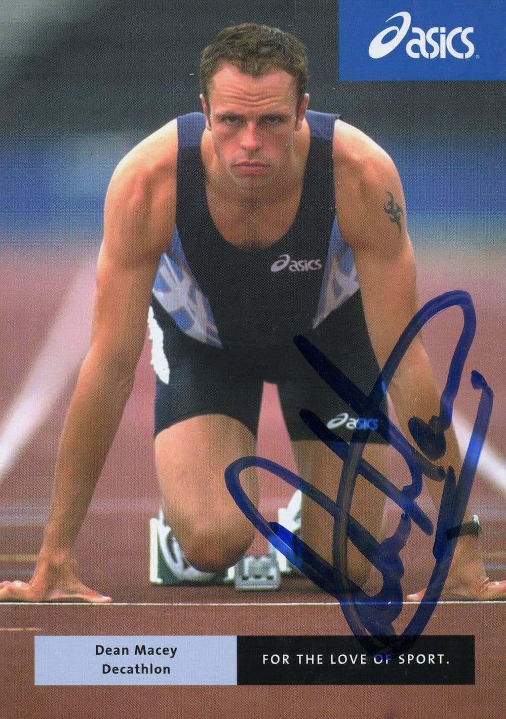Dean Macey Olympic Games Athletics Champion Hand Signed Photo