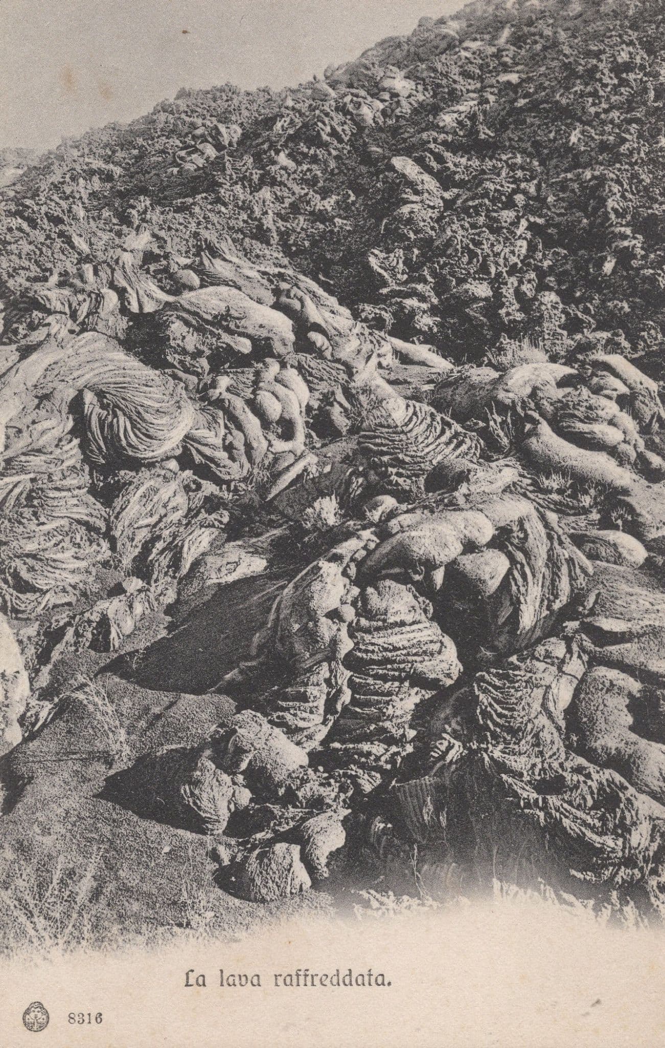 Dear Italian People From Italian Eruption Lava Antique Postcard