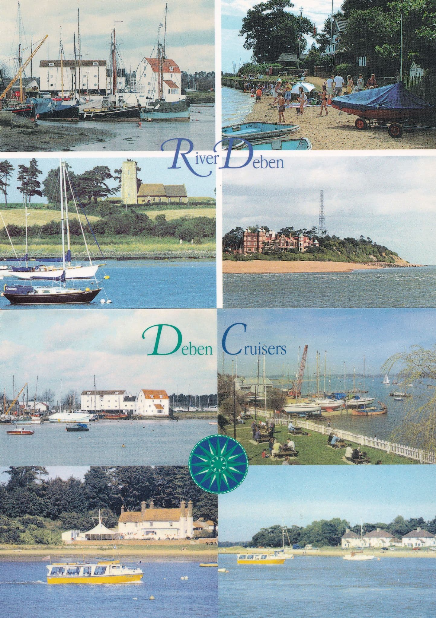 Deben Cruisers Woodbridge Boat Trips Suffolk 2x Advertising Postcard s