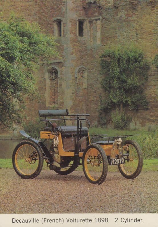 Decauville French 2 Cylinder Voiturette 1898 Car Postcard