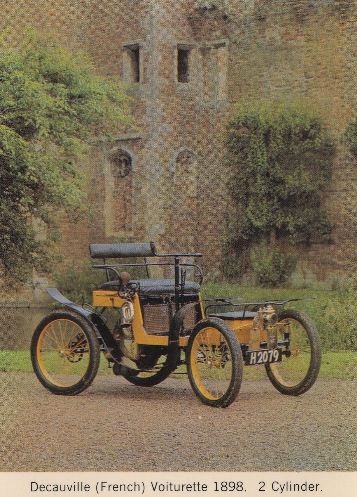 Decauville French Classic 1898 Voiturette Victorian Car Postcard