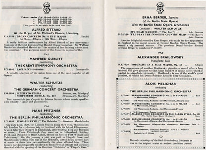 Decca Records Polydor Classical LP 1934 Opera Release List