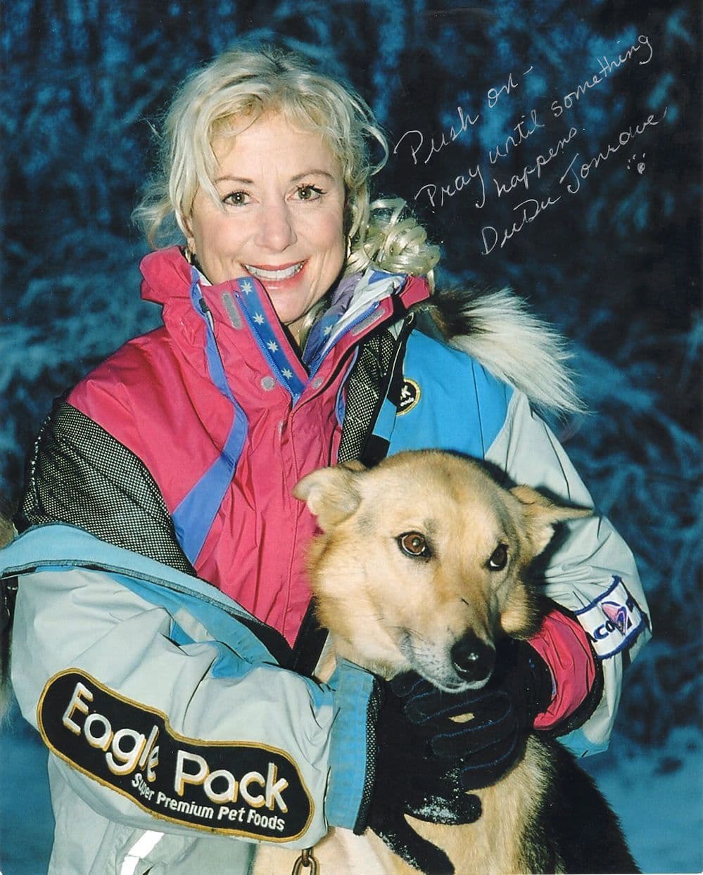 DeeDee Johnrowe Guinness Book Of Records Sled Dog Race 10x8 Hand Signed Photo