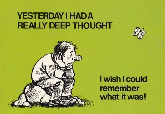 Deep Love Loving Thought Now Forgotten Forget Me Not Comic Humour Postcard