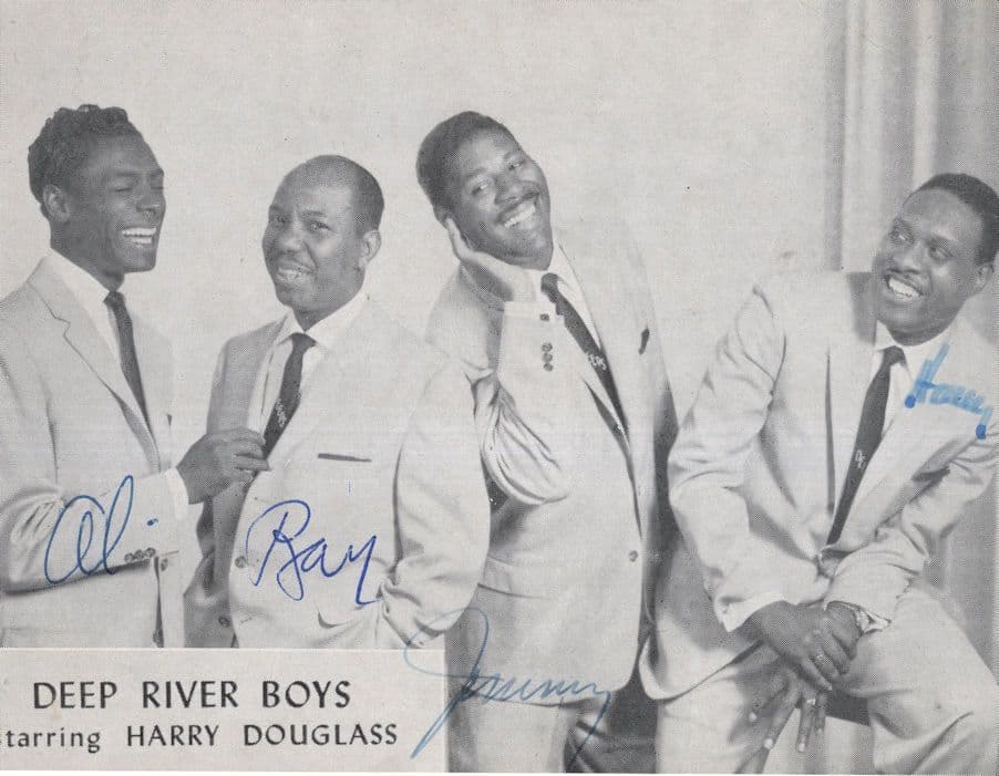 Deep River Boys Gospel Music Group Hand Signed Old Photo