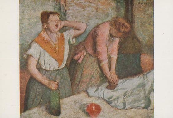 Degas The Ironers Painting Postcard
