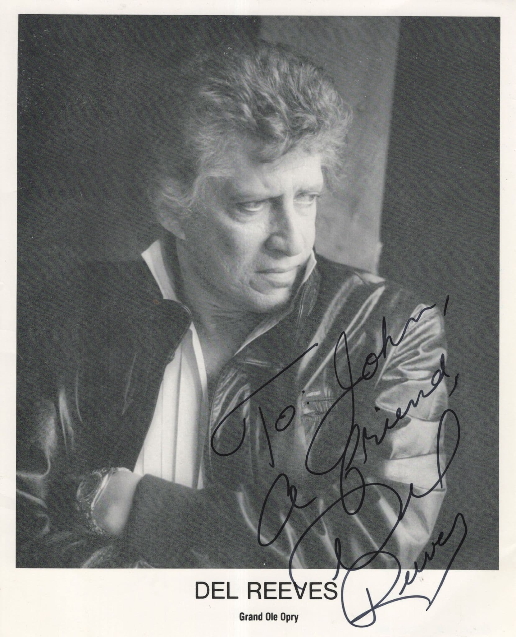 Del Reeves Country & Western Singer Giant 10x8 Hand Signed Photo