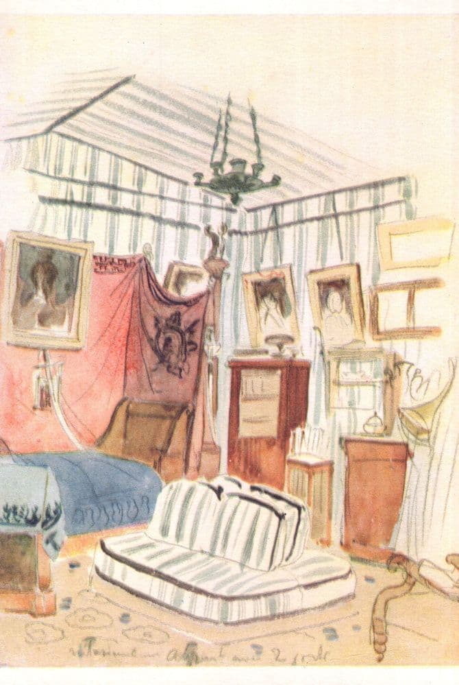 Delacroix The Apartment Of Count De Mornay Painting Postcard