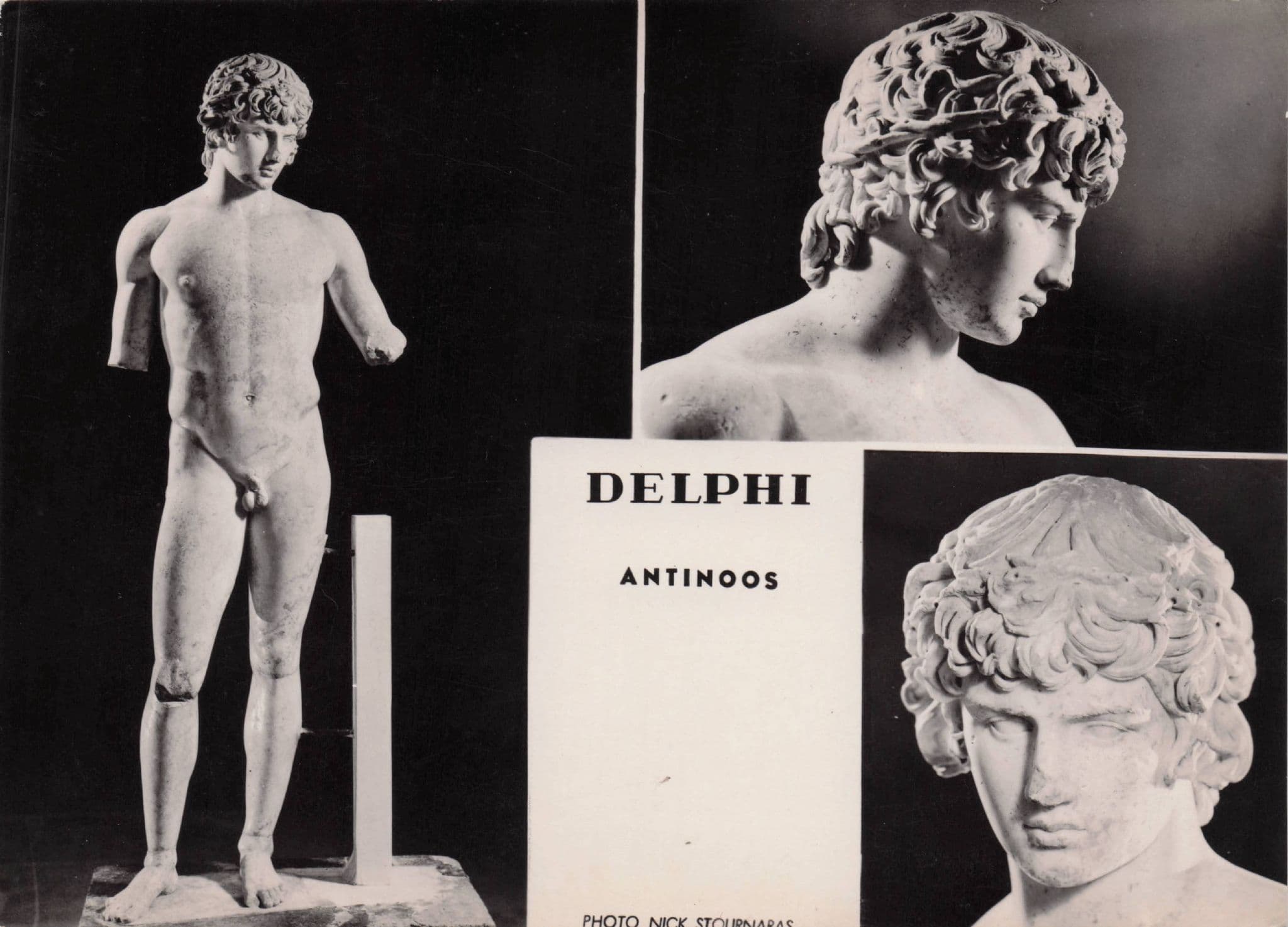 Delphi Antinoos Risque Italian Old Sculpture Real Photo Postcard