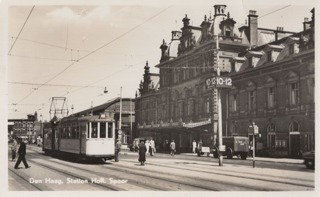 Den Haag Station Holl Spoor Transport Holland RPC Old Postcard