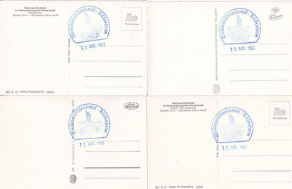 Denkmal Im Naturschutzgebiet Niederwald Rudesheim Rhein 4x Military RPC German Postcard s