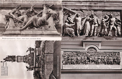 Denkmal Im Naturschutzgebiet Niederwald Rudesheim Rhein 4x Military RPC German Postcard s