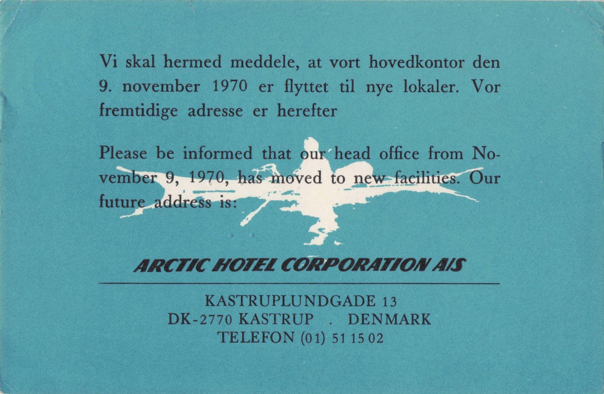 Denmark Arctic Hotel 1970 Is Moving Kastrup Postcard