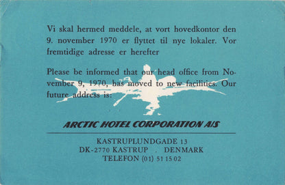 Denmark Arctic Hotel 1970 Is Moving Kastrup Postcard