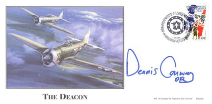 Dennis Conway FDC 610 Squadron Spitfire Pilot Dakota D-Day WW2 LTD TO 50 Hand Signed FDC